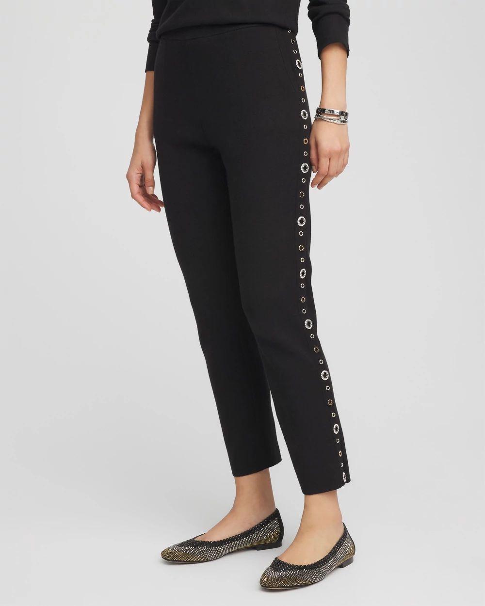 Zenergy® Luxe Cashmere Blend Embellished Ankle Pants | Chico's
